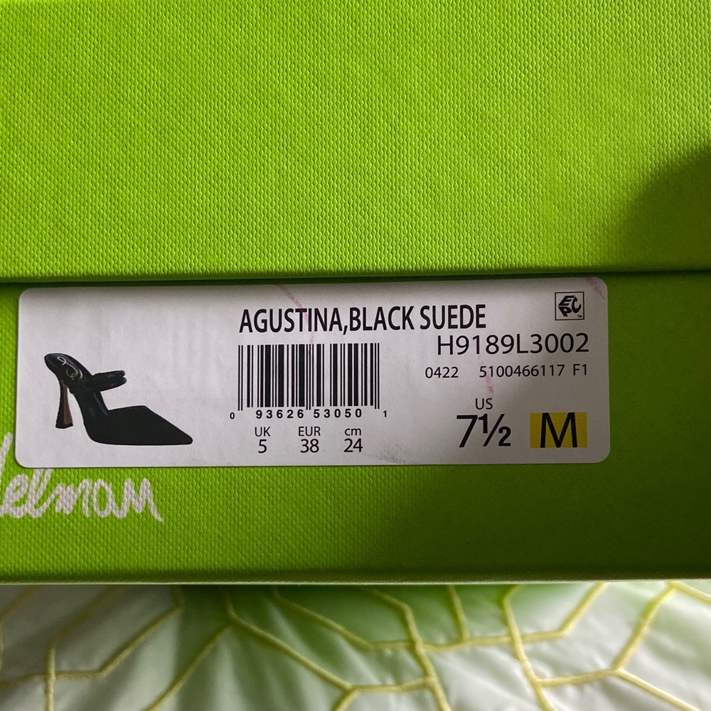 Sam Edelman Agustina Black Suede Women's Heels. Worn once. 7.5